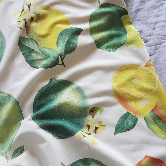 Retro Lemon-Lime Maxi Dress..Chetta B - Picture 6 of 6